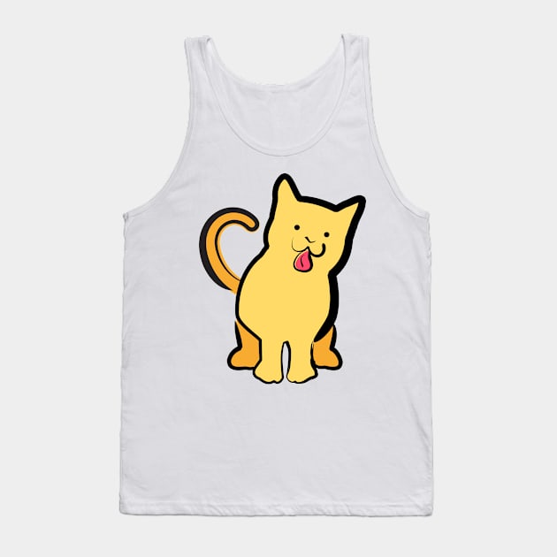 Happy Kitty Tank Top by evisionarts